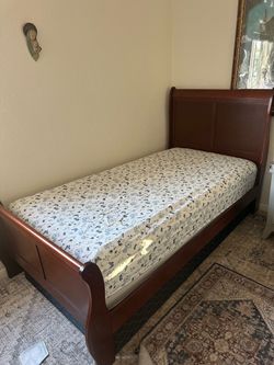 Twin size bed and frame