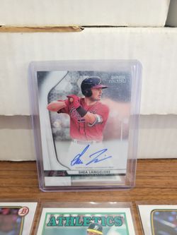 Shea Langeliers RC prospect card Autograph Oakland As athletics