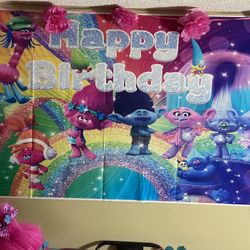 Sign Troll 3 Long Feet 5Wide Happy Birthday $15