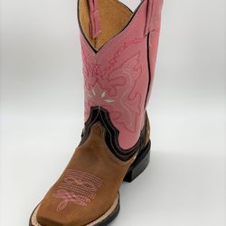 Women's Western Cowgirl Pink Square Toe Boot