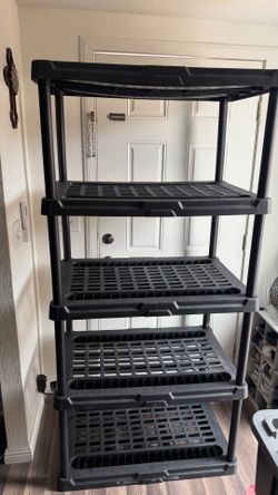 5-tier plastic shelf unit