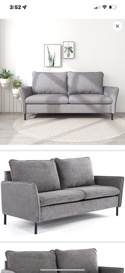 Dark grey loveseat 