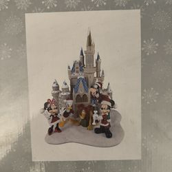 Mickey And Minnie And Gang Christmas Disney Castle Figurine