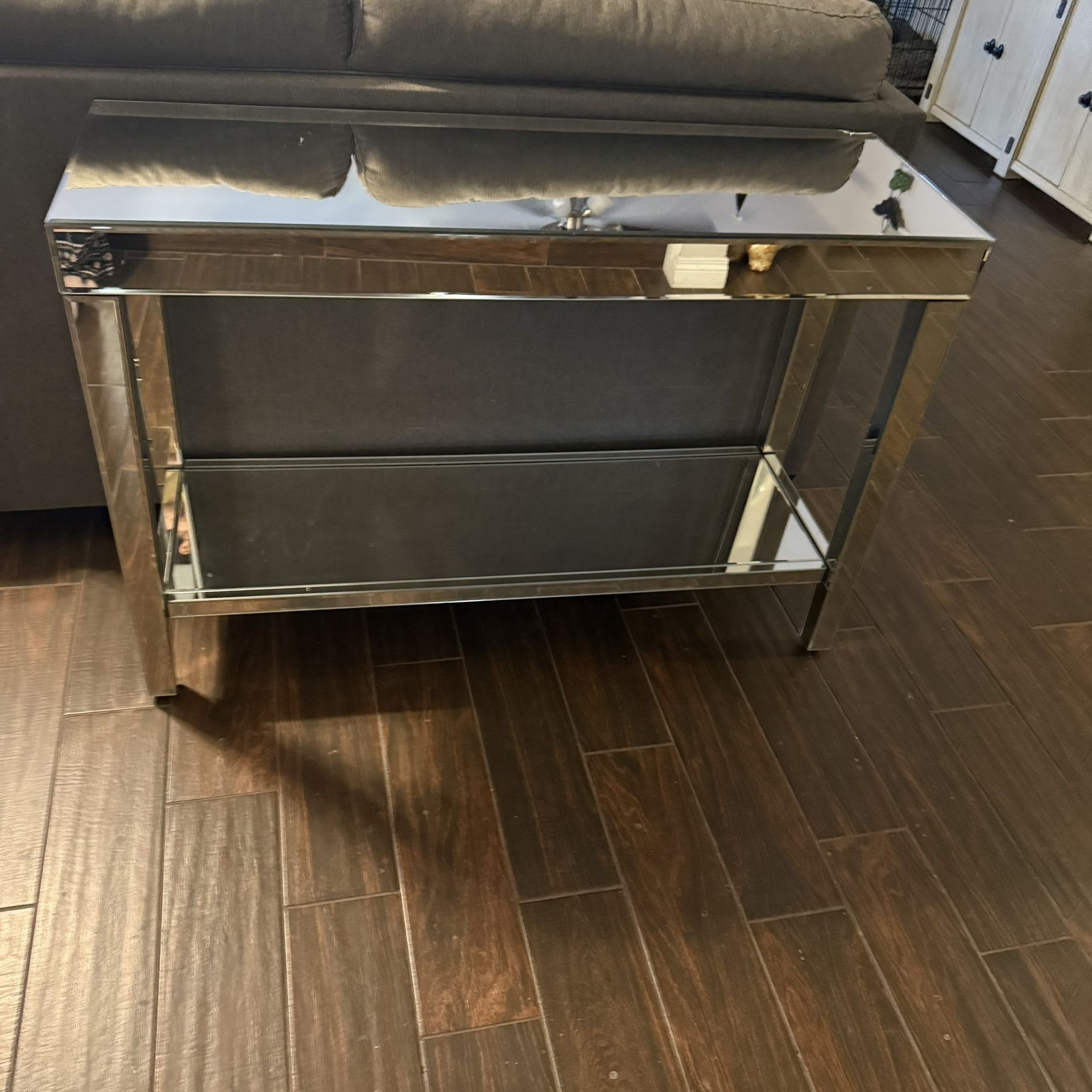 Z Gallerie Mirrored Console Sofa TV Table