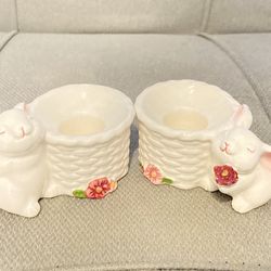 Cute Bunny Candle Holders - Ceramic