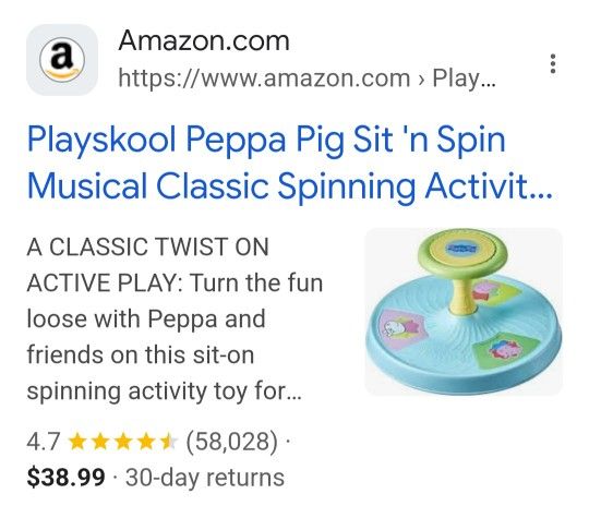 Peppa Pig Musical Sit N Spin