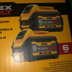 DEWALT FLEXVOLT BATTERIES 6ah