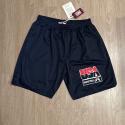 Size Large - Mitchell And Ness Authentic Team USA Basketball Michael Jordan Kobe Bryant Mesh Practice Shorts - Nike Sports Supreme