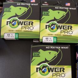 Fishing line power pro 65 pound braid three boxes