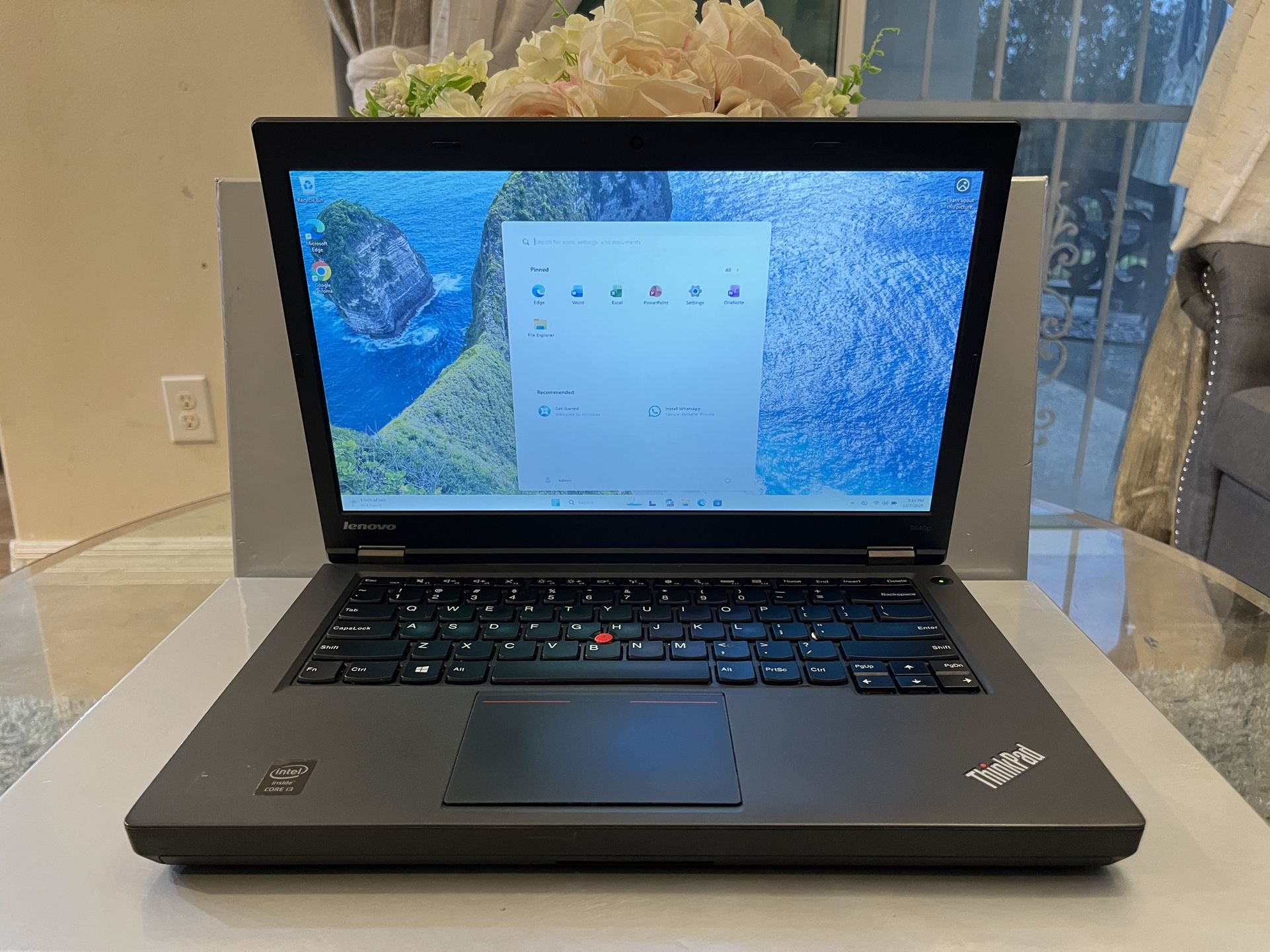 Lenovo Thinkpad T440p 14" Laptop Intel i3 8GB RAM 240GB SSD Windows 11 w/ Charger - $99