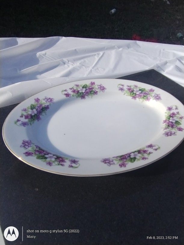 Kyoto China Violet 12" Oval Serving Platter