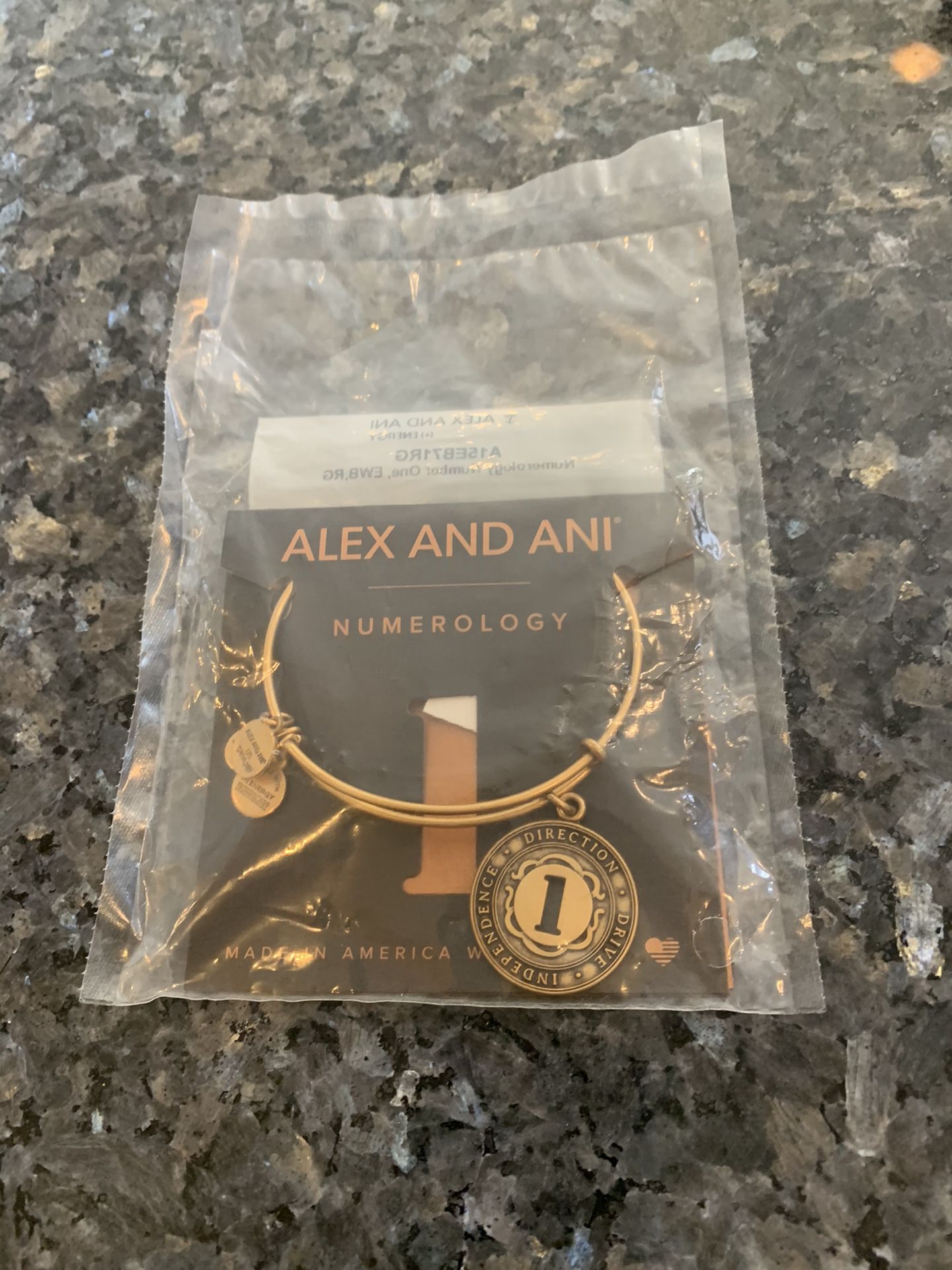 Alex and Ani bracelet (number 1 charm)