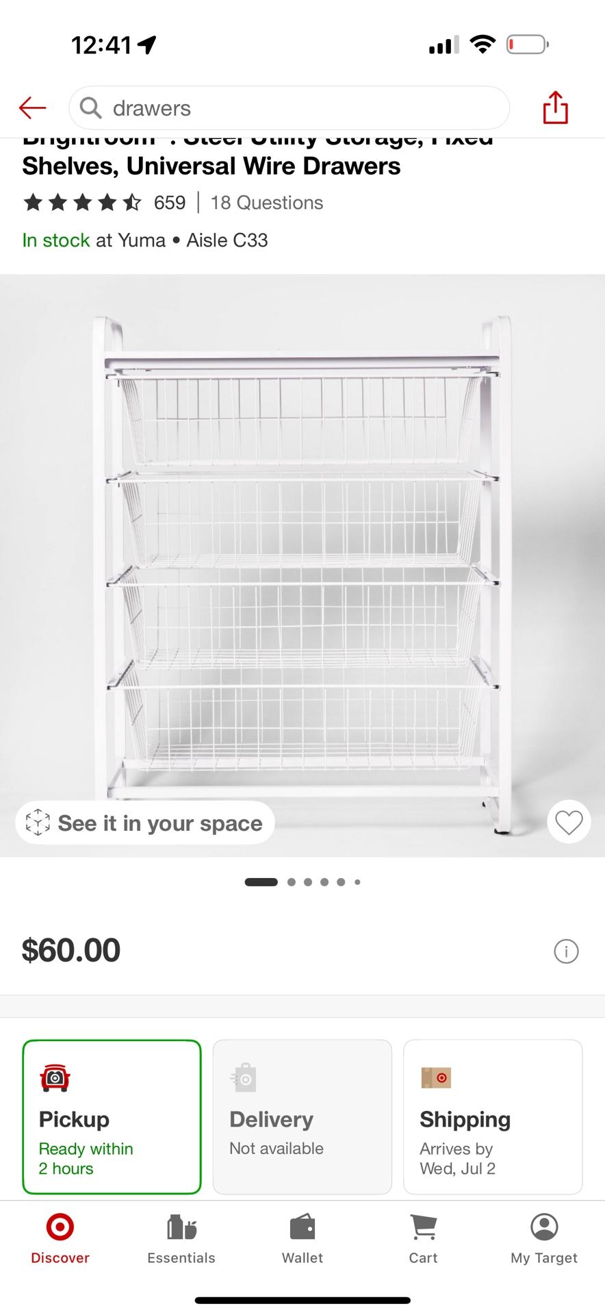 Two Storage Drawers