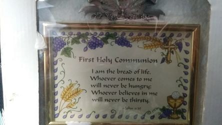 First Holy Communion(John 6:35) Baby Plaque