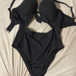 Black  36 D One Piece, Bathing Suit