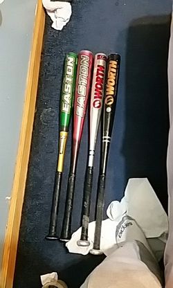 2 Easton bats and 2 worth bats all in good condition