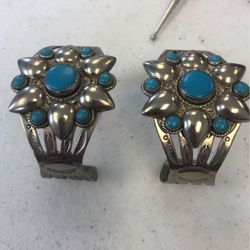 Nickel Silver Bell Vintage Turquoise Bracelets $100 Each I Have Two Purchase One For $100
