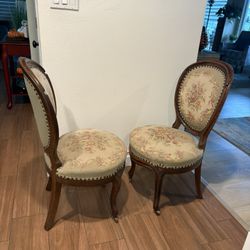 Vintage Parlor Chair Set Of 2 