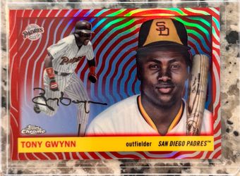 2025 topps chrome platinum Tony Gwynn red vibrations refractor 3/5