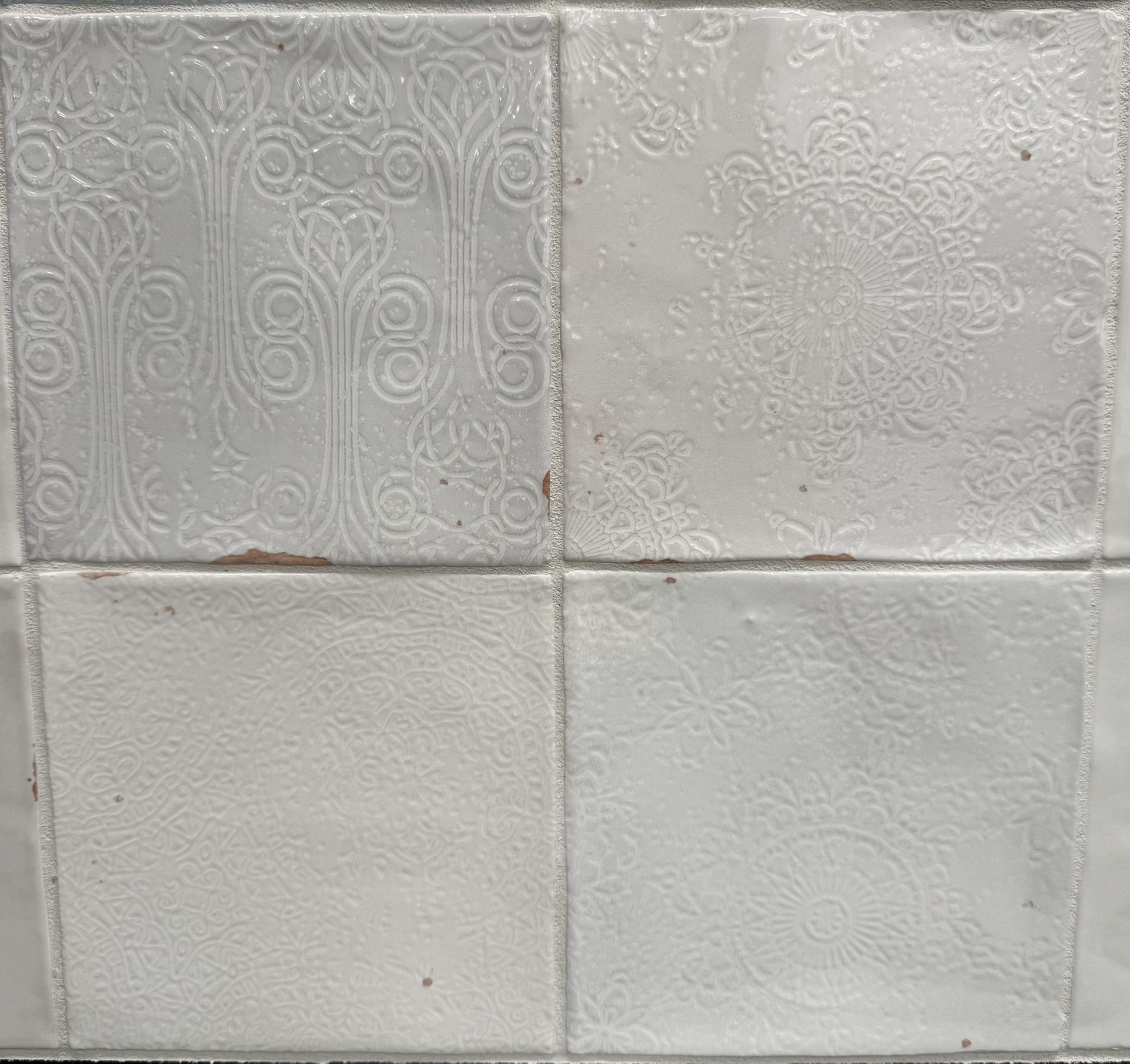 WOW Mestizaje White Deco 5x5 Tile 100 SF/ $679 (400 SF Available!)