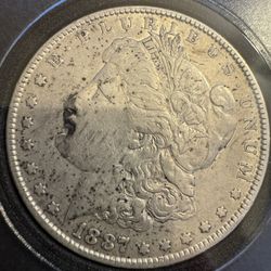 1887P Morgan Silver Dollar 