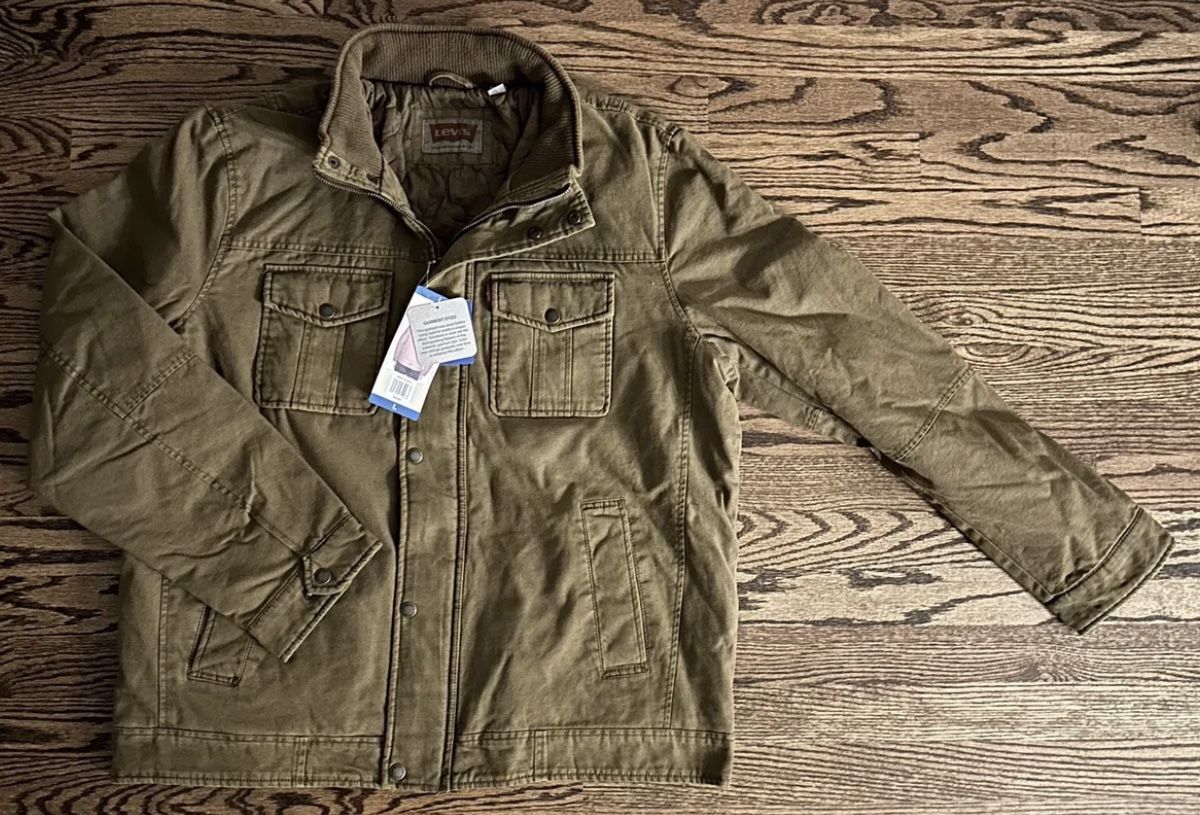 levi’s mens jacket khaki