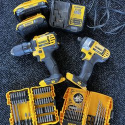 DeWalt 20V MAX Drill & Impact Combo – 2 Batteries + Bits – Ready to Work