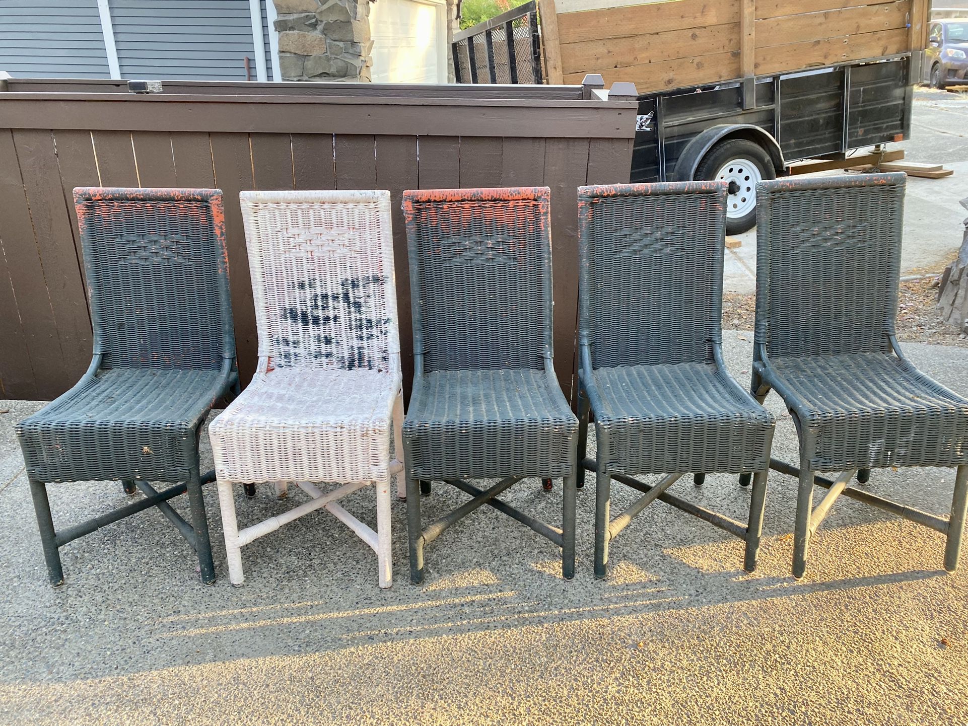 Antique Wicker Project Chairs