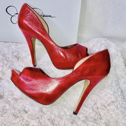 Jessica Simpson Cherry Onyx Leather Heel