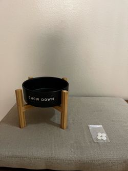 New Ceramic Dog Bowl Food whit Stand