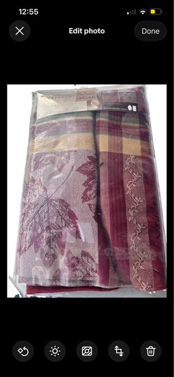 Emerson multicolor tablecloth 60” x 102” damaged packaging