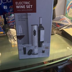 Electric Wine Set Open , Serve & Preserve 