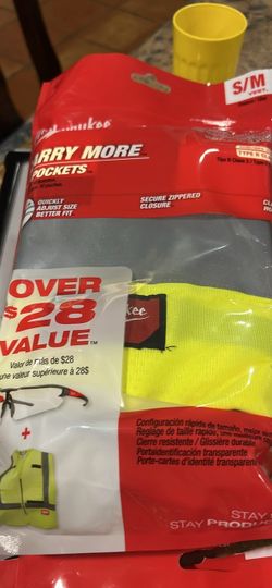 Milwaukee Tool 48-73-5111 Class 2 High Visibility Yellow Mesh Safety Vest - S/M-XL
