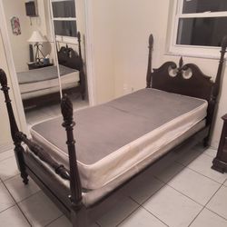 Twin Size Bed Frame With Mattress 