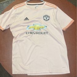 Manchester United 2018 Authentic Paul Pogba Pink Shirt