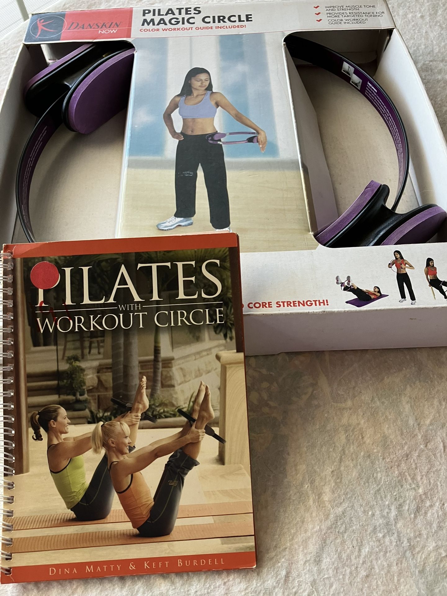 New Yoga Mat, Pilates Ring with book