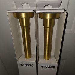 Golden shower courtain rods