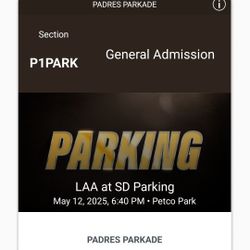 Padres Game Parking.  5/12