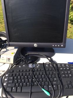 Dell Monitor, Keyboard, Mouse