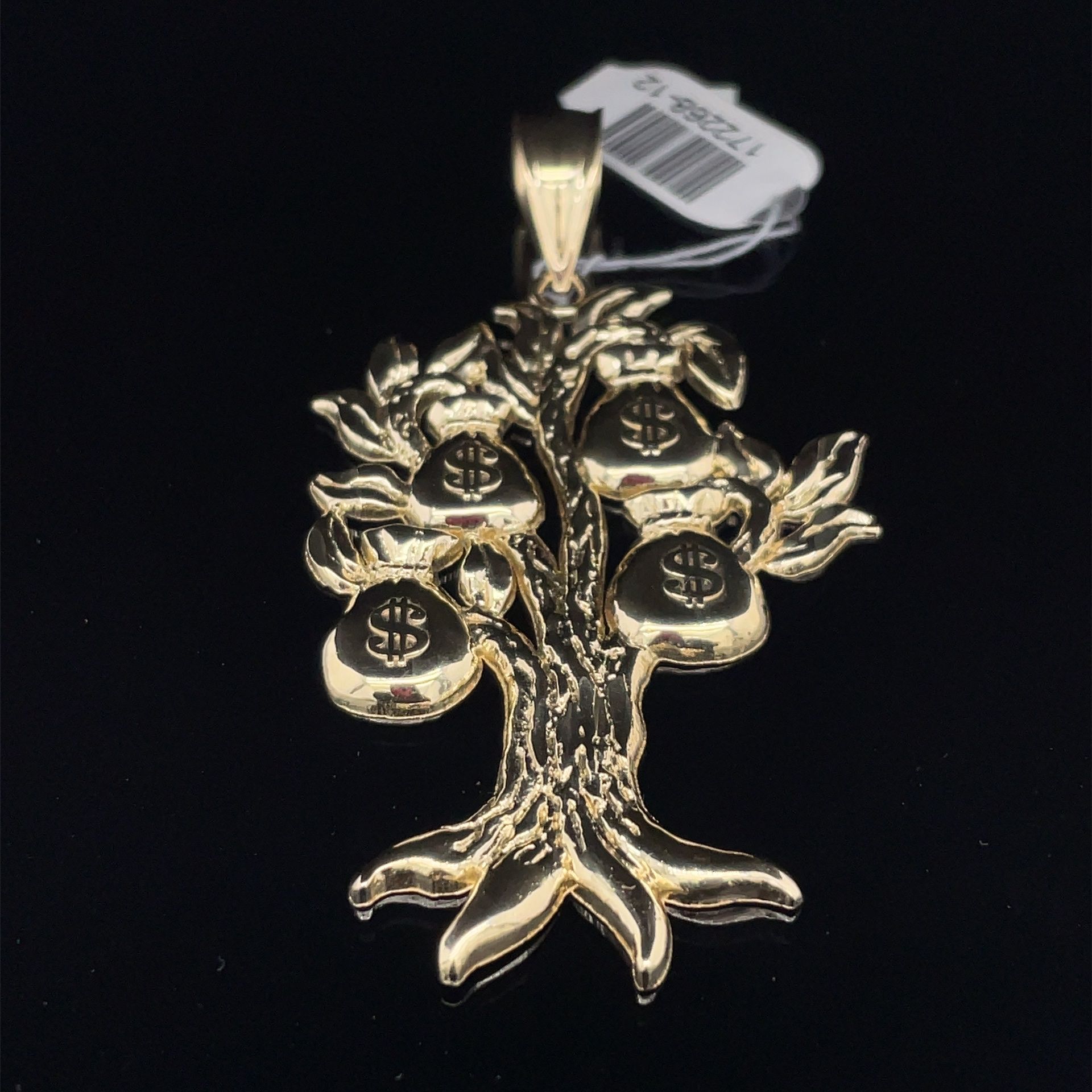 10KT Yellow Gold Large Money Tree Pendant 9.50g 172268/12