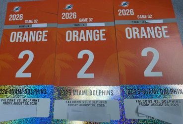 Miami Dolphins Orange Parking Passes