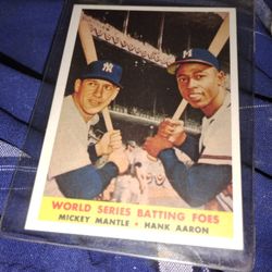 Mickey Mantle Hank Aaron 