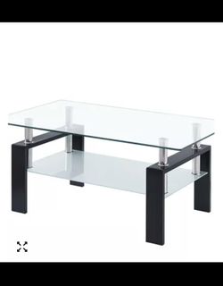 $50 Set Glass TV Stand & Glass Coffee table