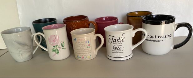 Lot of 9 Assorted Coffee Mugs