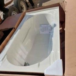 Kohler Devonshire 32.0 in 60 in biscuit ACRYLIC oval Alcove Right Drain 
1184-RA-96 BISCUIT