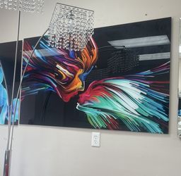 Faces Tempered Glass Wall Art 60”x36”