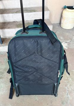 Green Rolling Wheeled Luggage Bag