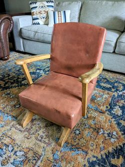 Kids Leather Rocking Chair