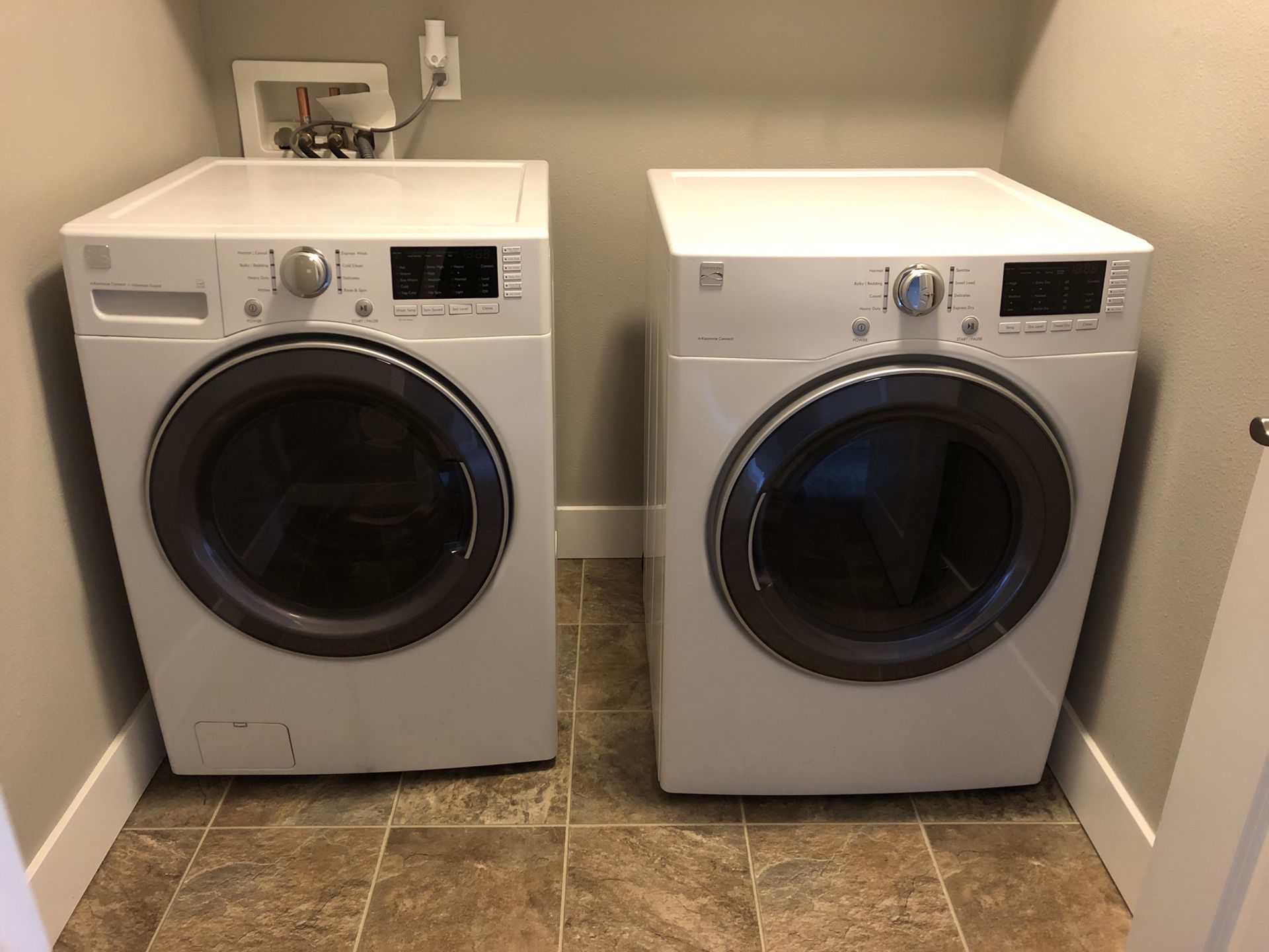 Kenmore washer and gas dryer - front loaders