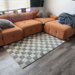  Modern Burnt Orange Sectional Couch – Super Cozy & Stylish